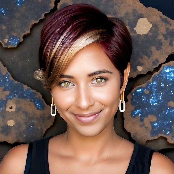 🆕️Minimalist Chic Two Tone C Hoop Earrings 18K Gold Plated Stainless Steel - Picture 6 of 12